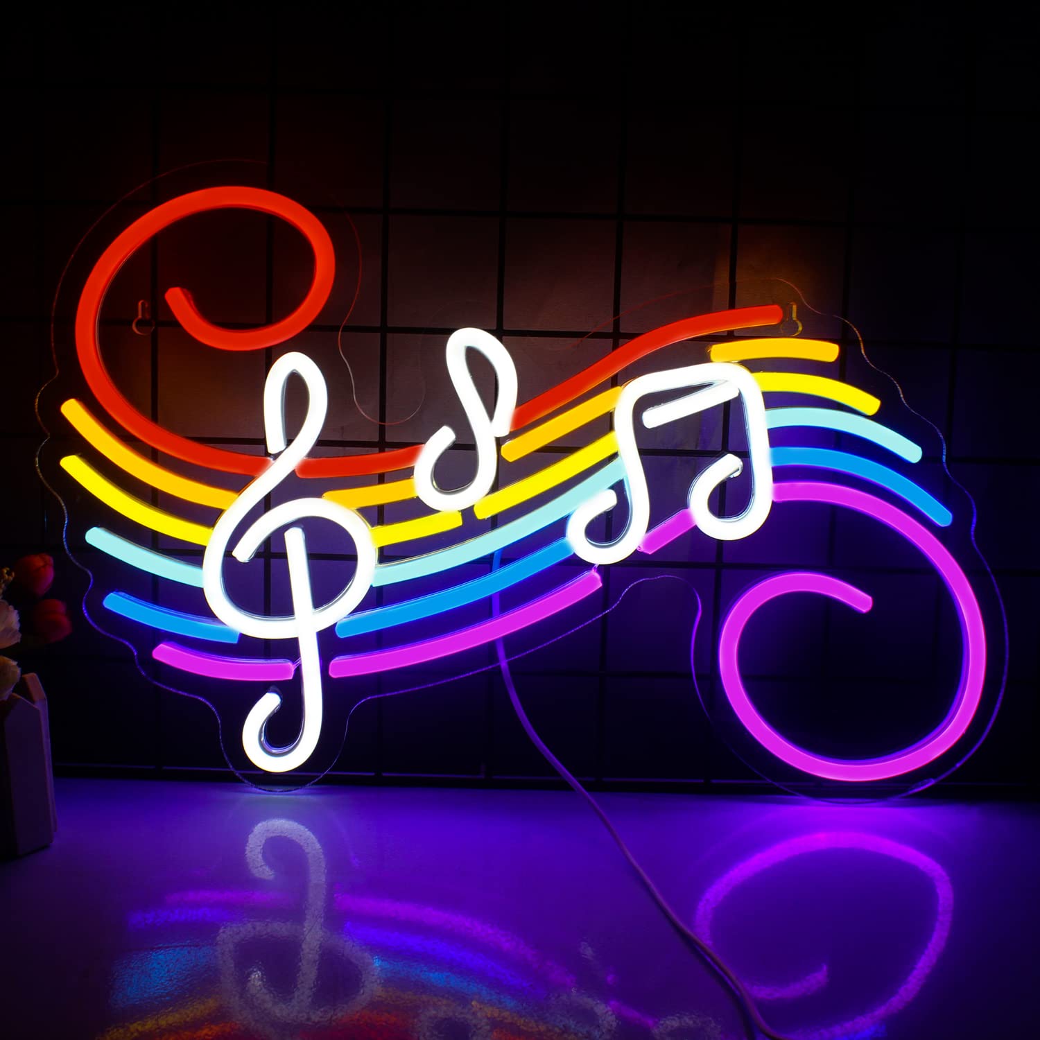 Neon Sign Party - Lampu Neon Tanda Not Musik, Dapat