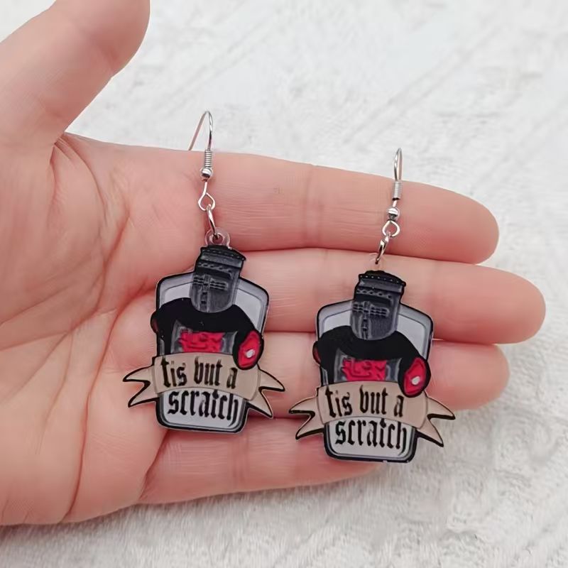 10 buah anting akrilik hitam p - Event Party ulasan dan harga