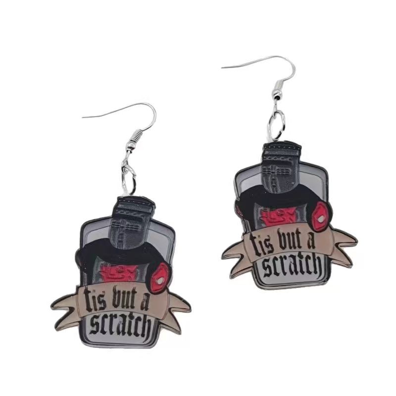 10 buah anting akrilik hitam p - Event Party ulasan dan harga