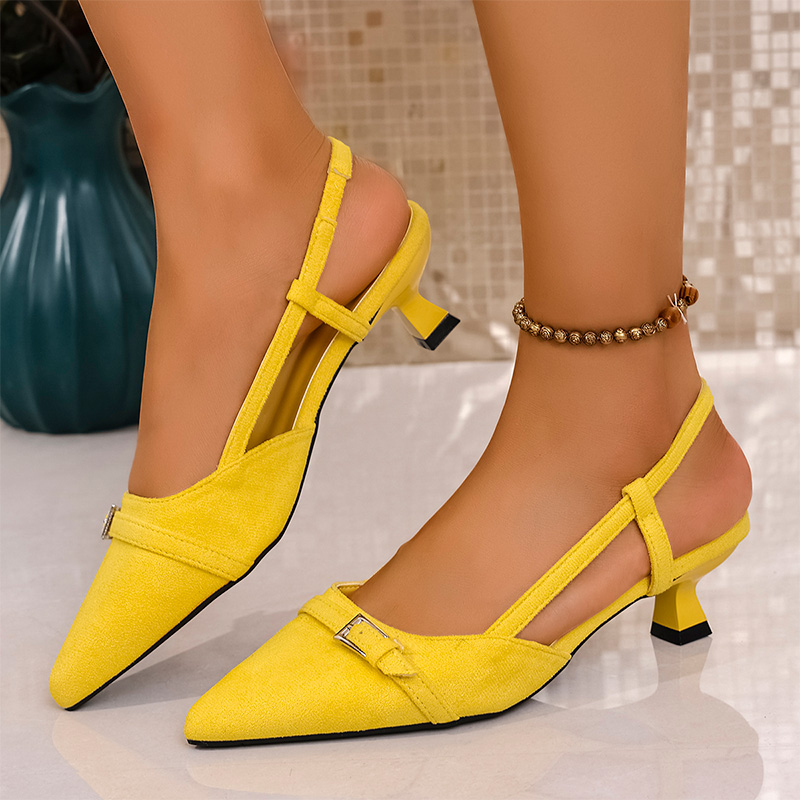 Sandal Hak Tinggi Kuning Modis - Neon Sign Party ulasan dan harga