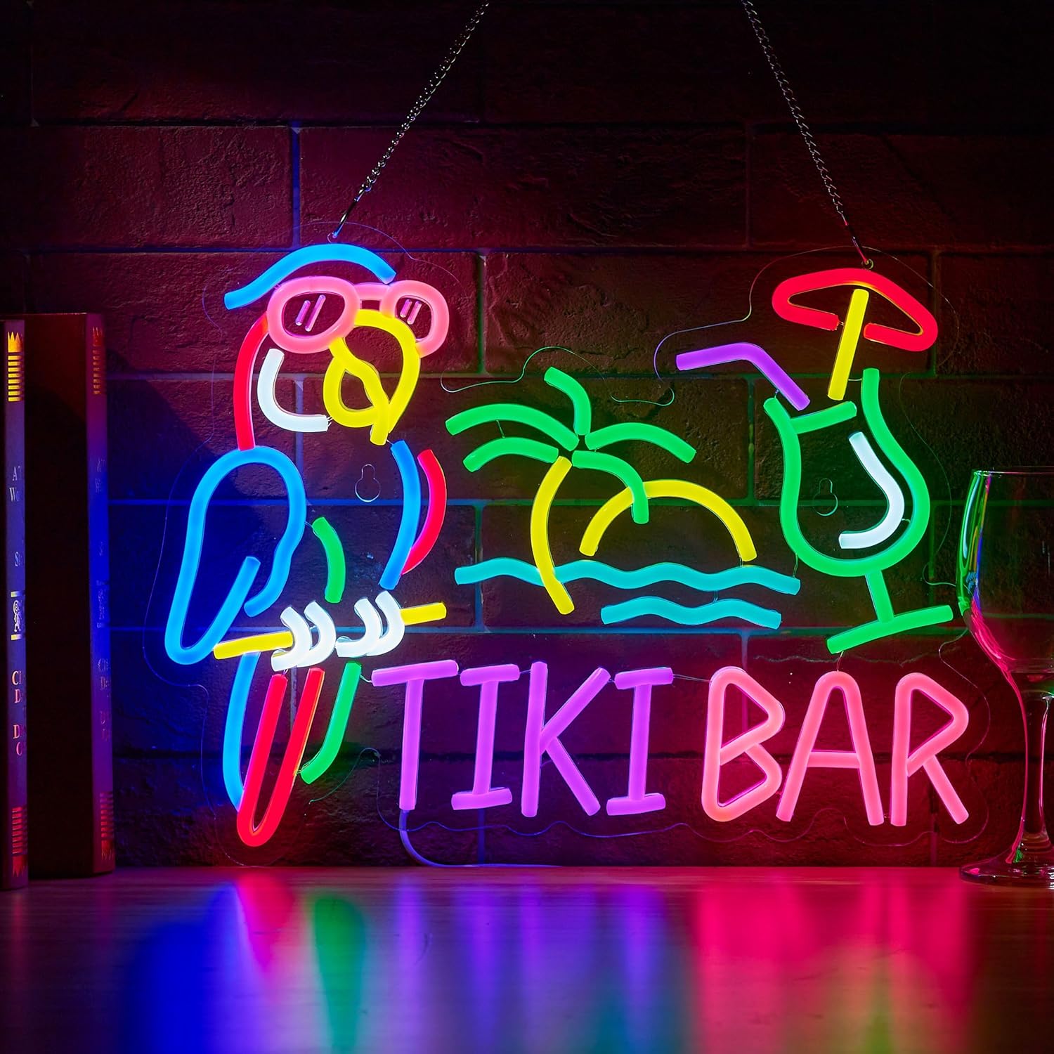 Lampu Neon LED USB Bentuk Buru - Neon Sign Party ulasan dan harga